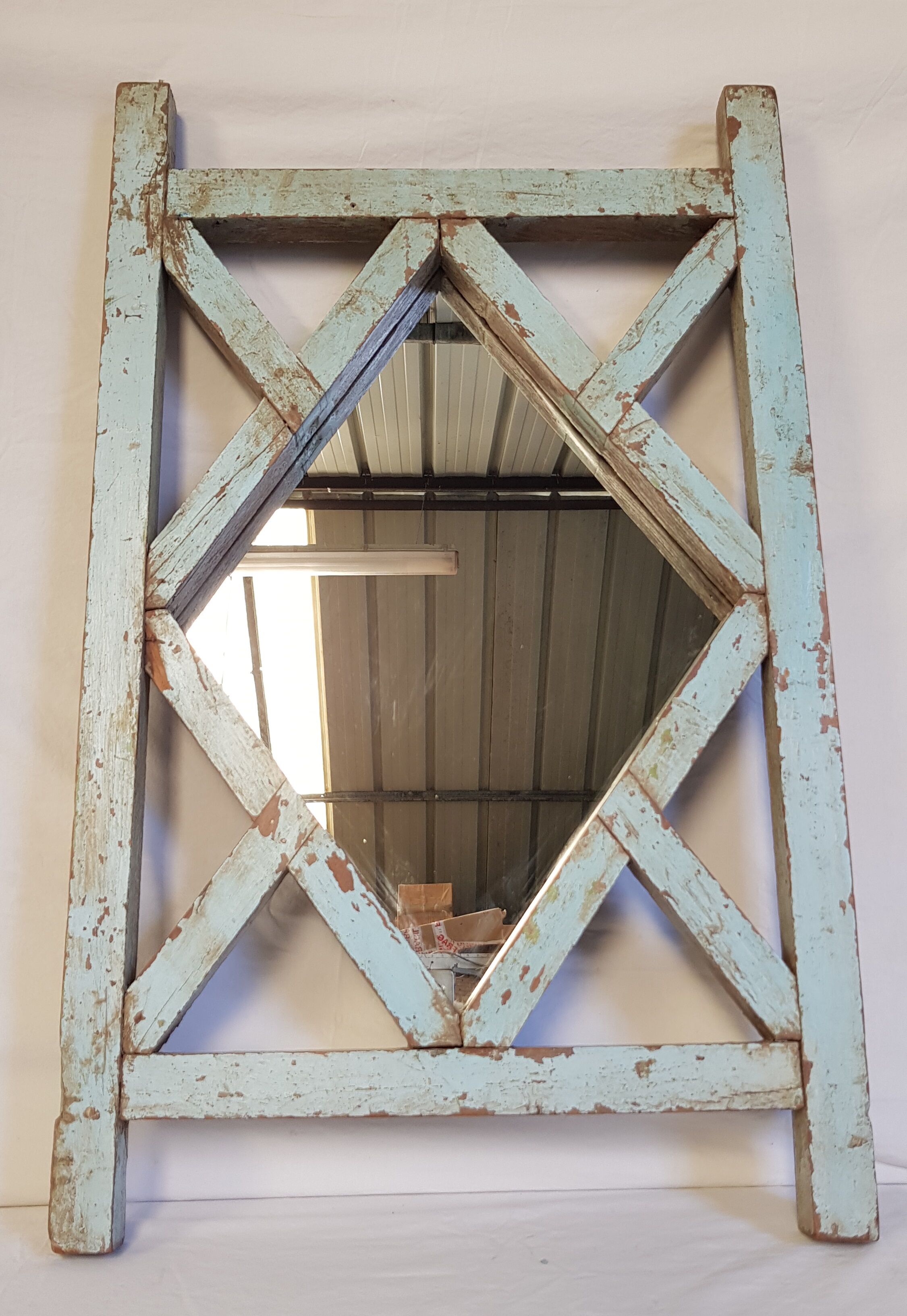 Mirror claustras in Burmese teak 49x80cm