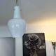 Vintage 1950s French water drop opaline pendant light