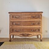 Antique commode with curved drawers - solid wood