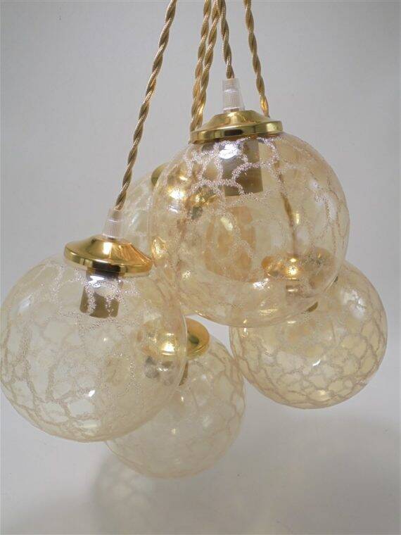 Gold glass pendant light