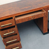 1930s Art Deco Desk caucasian walnut