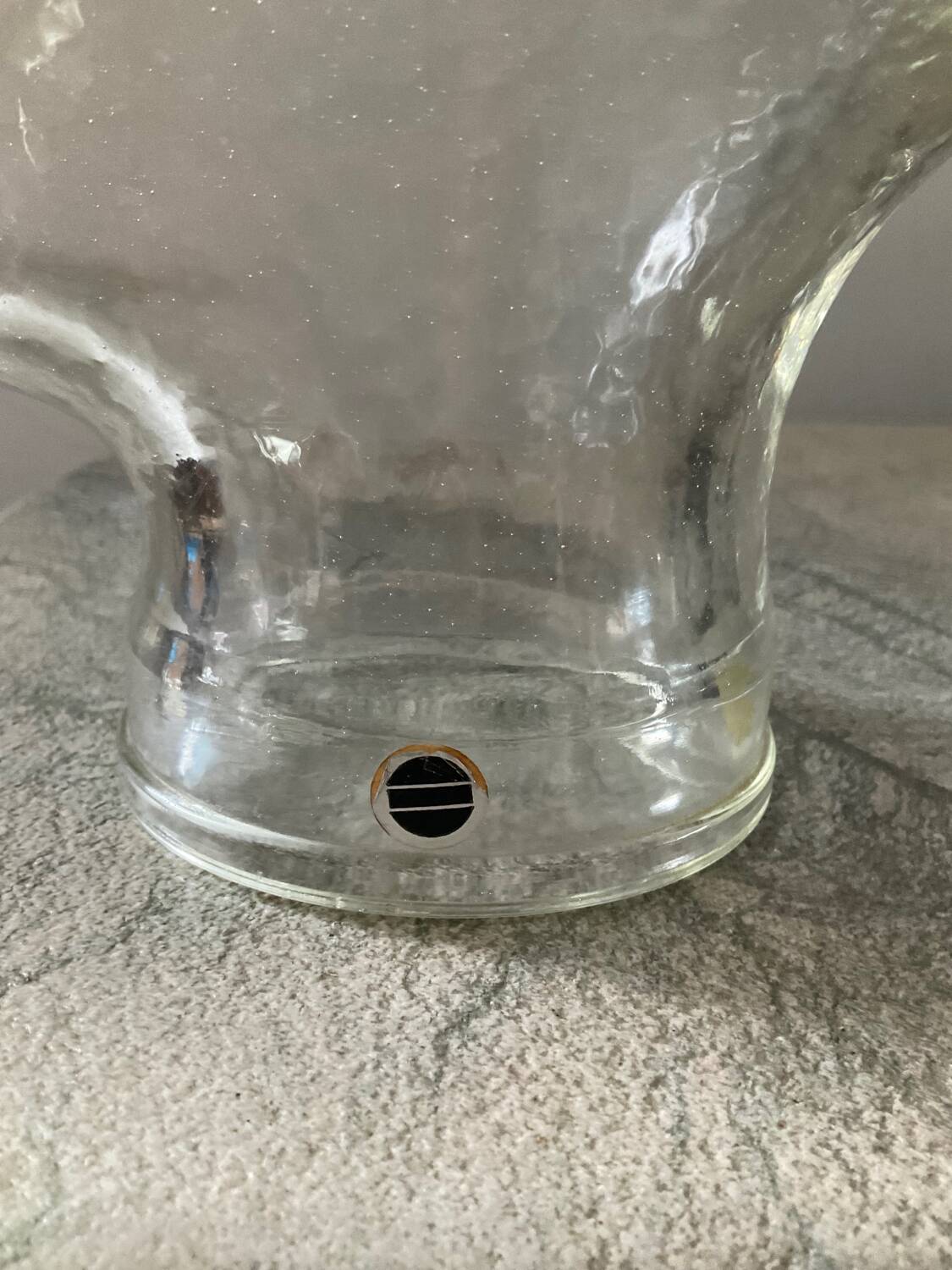 Vintage molded glass hat head from the 60s