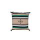 Berber folk cushion in green with pompom.