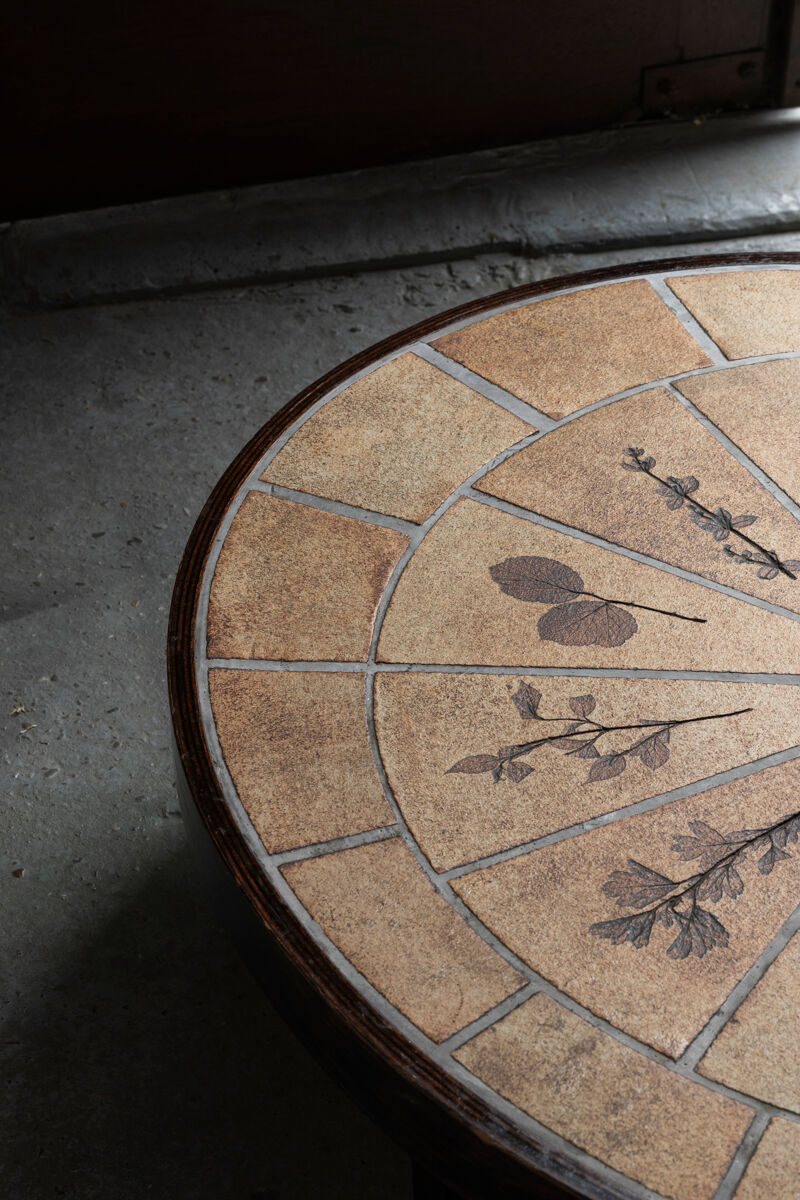 Coffee table by Roger Capron, oval design, France, 1960s