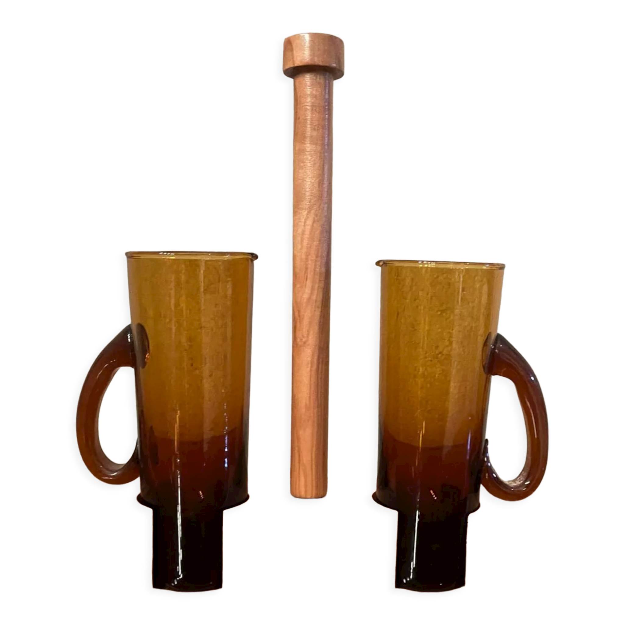 Oil service vinegar vintage wooden display