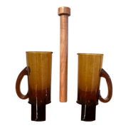 Oil service vinegar vintage wooden display