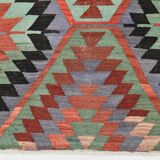 Turkish Nomadic Design Kilim Rug, Oushak Area Rugs 6x8, 170x255 Cm
