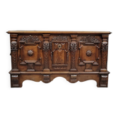 Walnut chest with rich Renaissance-style carvings, 17th century