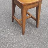 Vintage solid oak stool