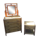 Commode et chevet en rotin et bambou