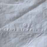 Drap plat ancien en lin monogrammé 190 x 260 cm "CK"