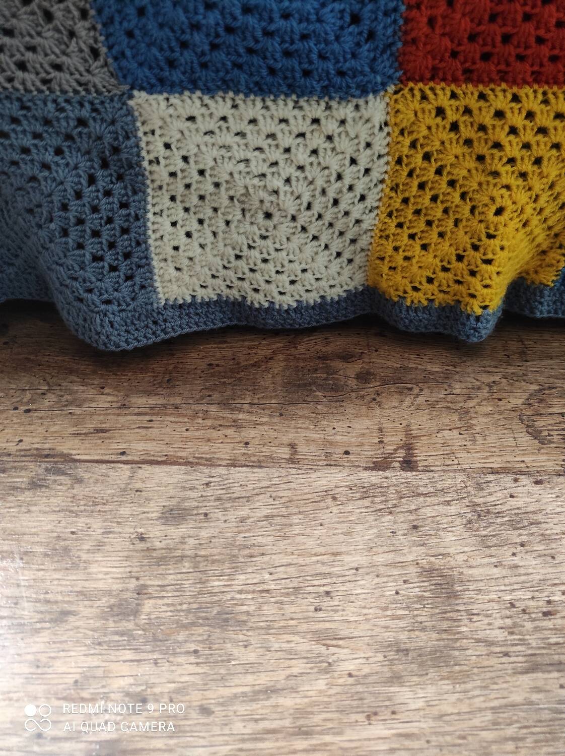 Large Vintage Granny Crochet Blanket