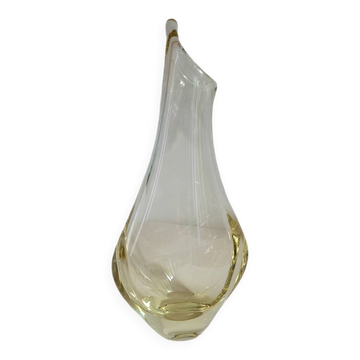 Citrine yellow crystal vase