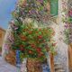 Painting view of southern village oil on canvas signed