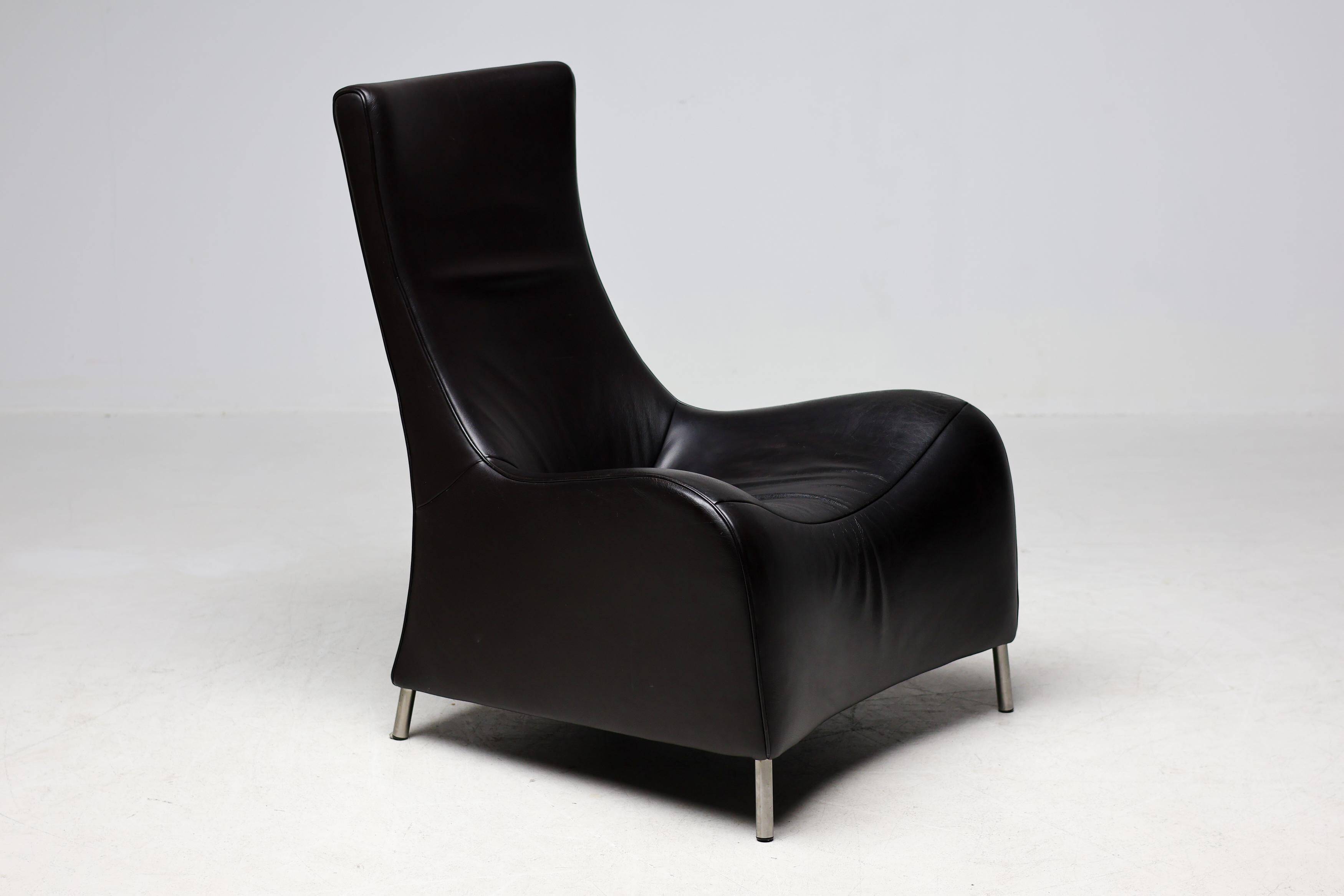 De Sede DS-264 Lounge Chair by Mathias Hoffmann, Swiss Leather Design