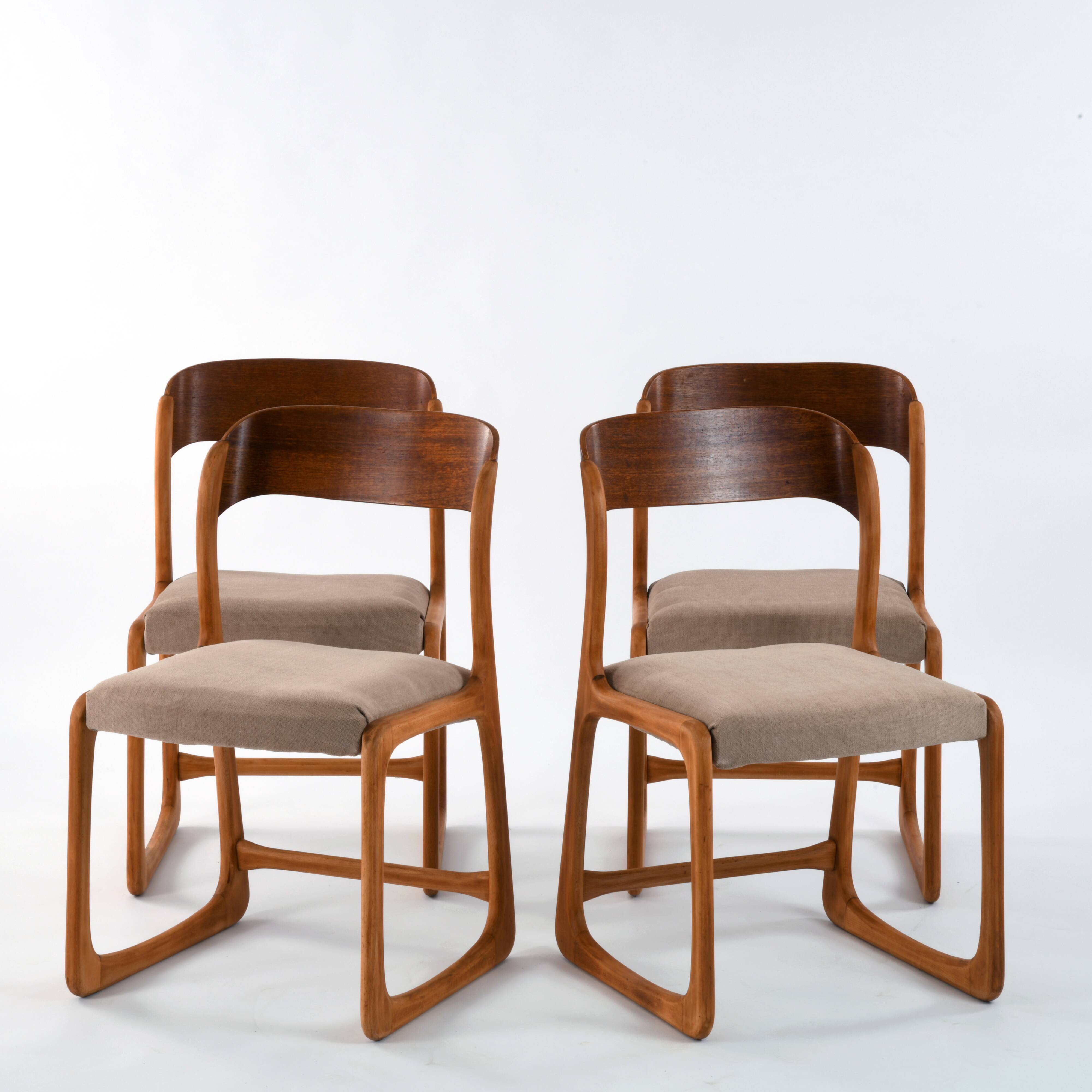 4 Baumann sled chairs
