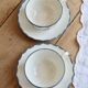 Antique breakfast cups faience Salins - Model Jacqueline