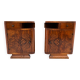 Pair of Art Deco bedside tables, Poland, 1930s.