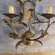 Pair of 1960s gold-tone metal wall sconces