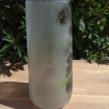 Glass vase signed Joma