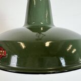 Industrial Green Enamel Factory Pendant Lamp from Multi Electrical Co,1960s