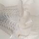 Glass wall light and brass swan collar, 1900