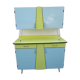 Yellow and blue vintage formica kitchen buffet