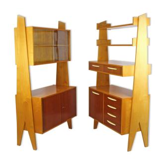 Paire de bibliothèques, années 1960