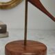 Teak and brass parrot