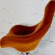 Space age chair, fiberglass, orange velvet, circa 1970s