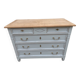 Commode de style Louis XVI en merisier patinée gris Versailles