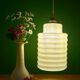 vintage pale yellow opaline suspension globe