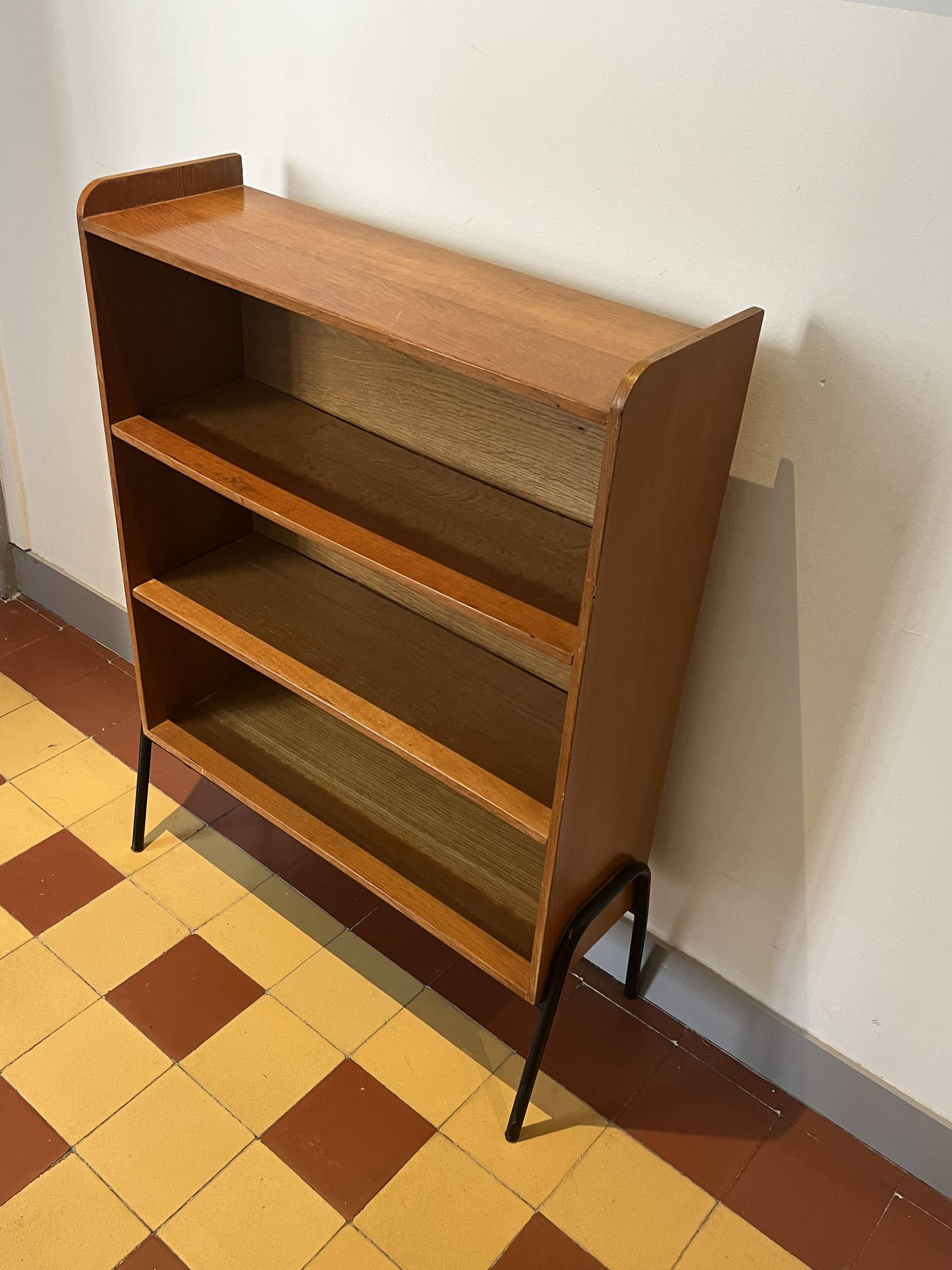 Vintage guariche style bookcase / shelf, 1960