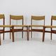 1960s set of four teak dining chairs,denmark