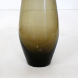 Large smoked blown glass vase