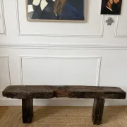 Wooden wabi-sabi bench