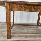 Extendable Art Deco table in olive root