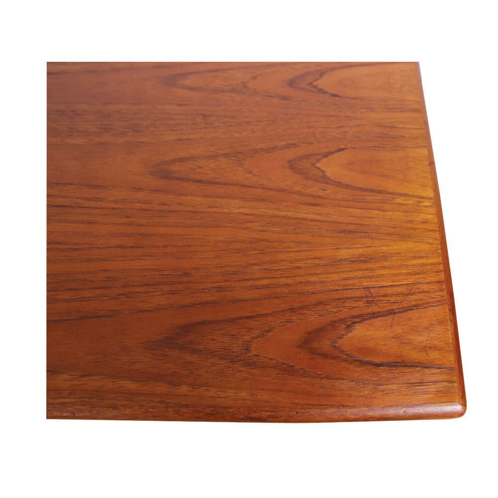 Model 32 v-legged teak coffee table by e.w.bach for møbelfabrikken toften, denmark, 1960s