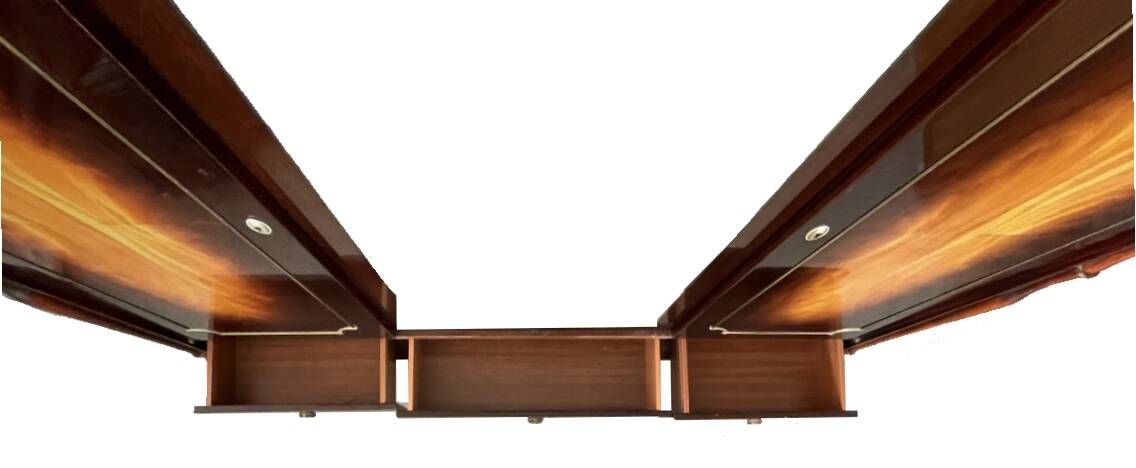 Wooden wardrobe with mirror — mid-century style