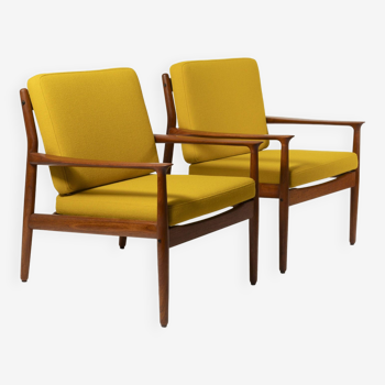 Teak Easy Chair by Svend Åage Eriksen, 1960s, Set of 2