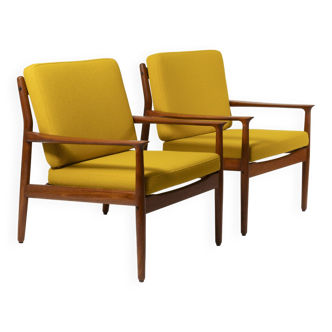 Teak Easy Chair by Svend Åage Eriksen, 1960s, Set of 2