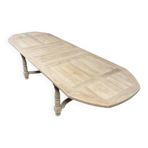 table de ferme en chêne - rallonges