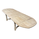 Table de ferme en chêne massif avec rallonges