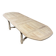 Solid oak farmhouse table with extensions.
