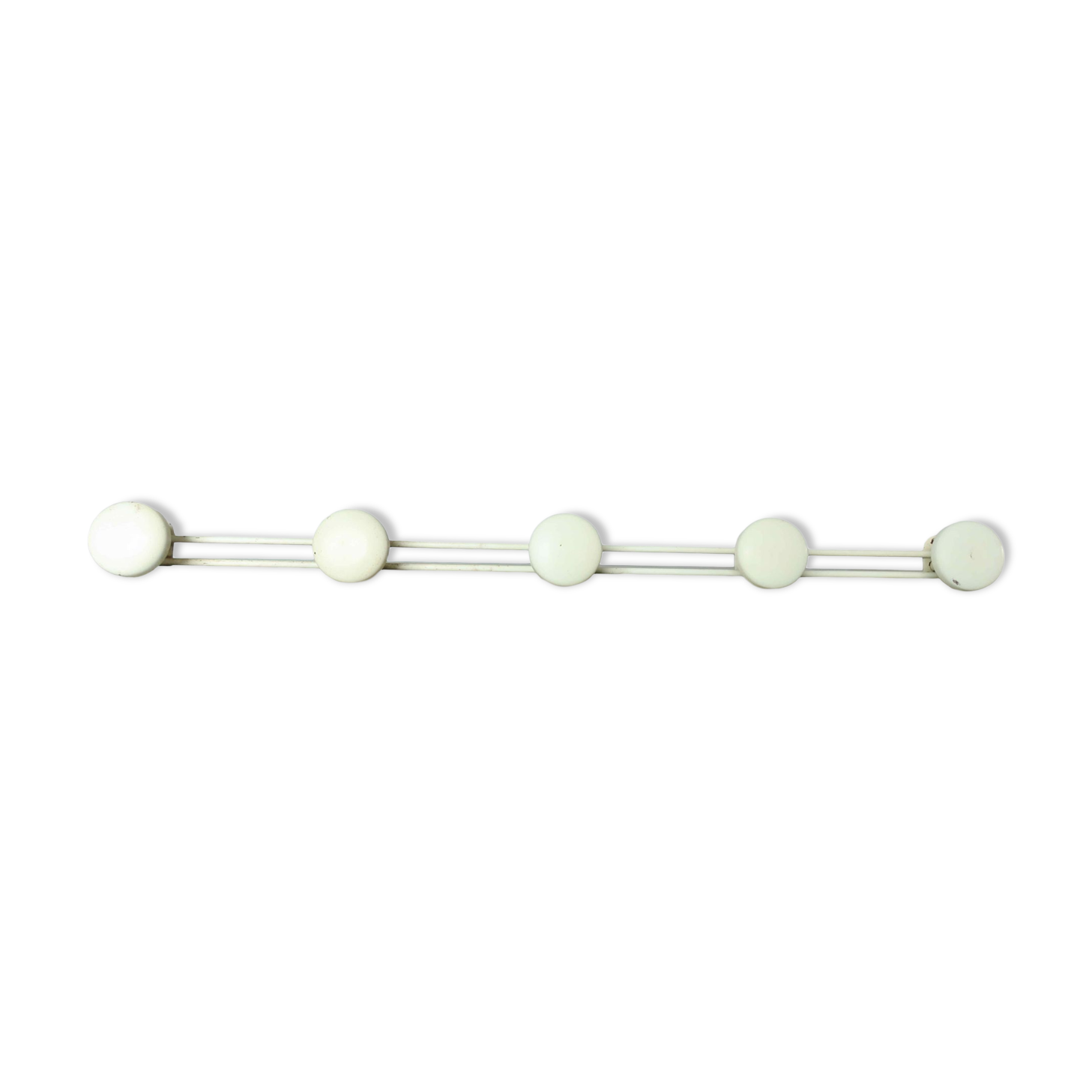 Wall-mounted coat rack in lacquered metal 40s 50s