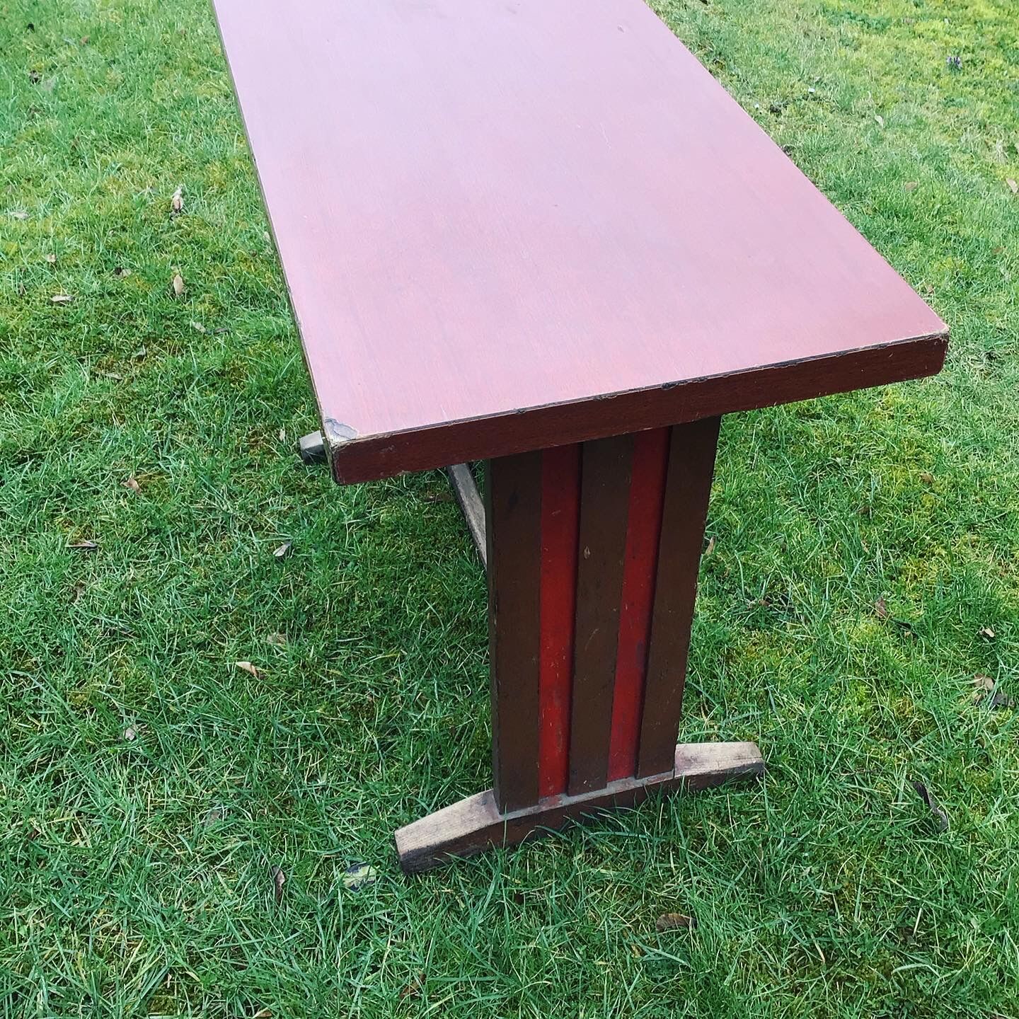 Burgundy red bistro table