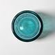 Turquoise Stylish Glass Flower Vase / Bibi / Italy / 1980s