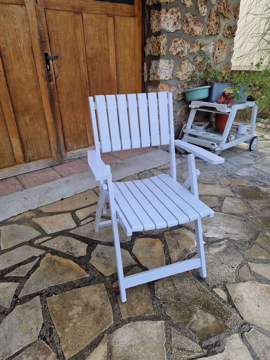 Triconfort vintage folding garden armchair