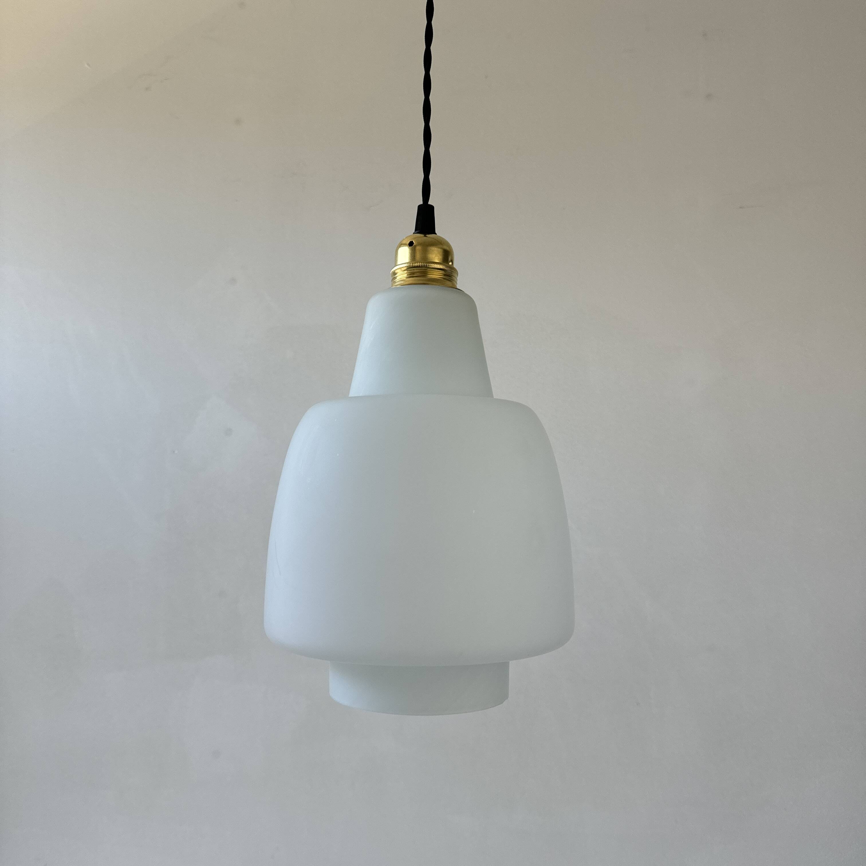 Old vintage opaline pendant light