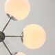 Space-age Italian Sputnik Chrome & Opaline Chandelier, 1970s